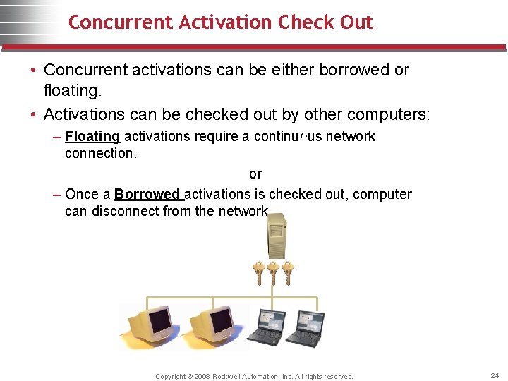 Concurrent Activation Check Out • Concurrent activations can be either borrowed or floating. •