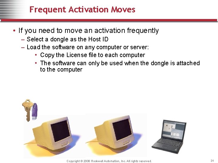 Frequent Activation Moves • If you need to move an activation frequently – Select