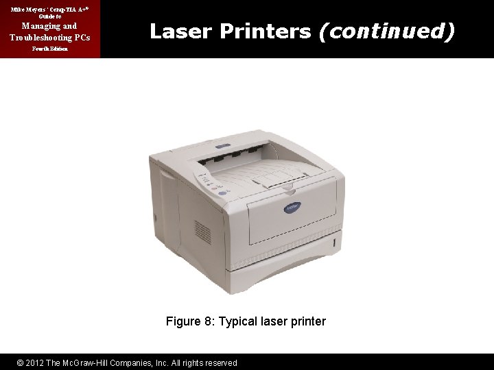 Mike Meyers’ Comp. TIA A+® Guide to Managing and Troubleshooting PCs Laser Printers (continued)