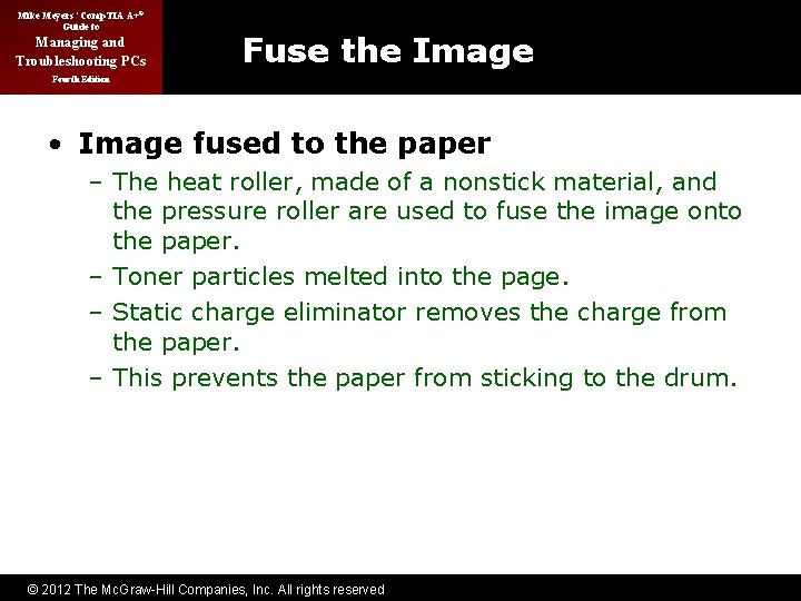 Mike Meyers’ Comp. TIA A+® Guide to Managing and Troubleshooting PCs Fuse the Image