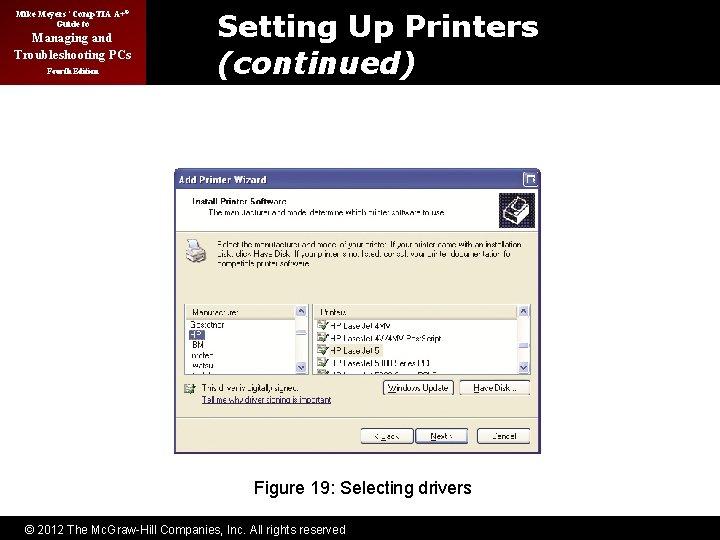 Mike Meyers’ Comp. TIA A+® Guide to Managing and Troubleshooting PCs Fourth Edition Setting