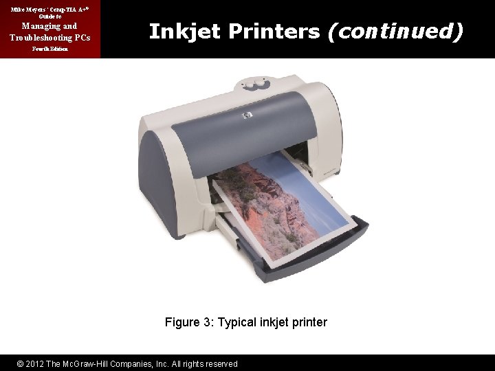 Mike Meyers’ Comp. TIA A+® Guide to Managing and Troubleshooting PCs Inkjet Printers (continued)