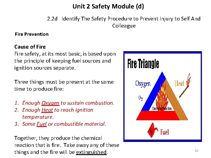 Unit 2 Safety Module (d) 2. 2 d Identify The Safety Procedure to Prevent