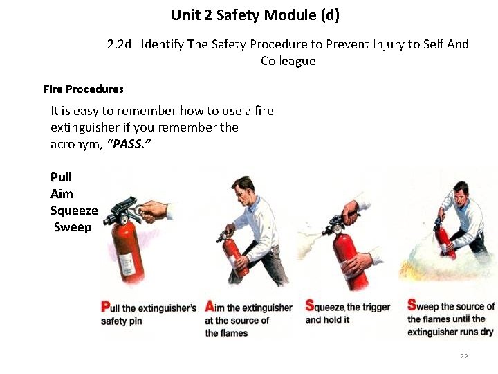 Unit 2 Safety Module (d) 2. 2 d Identify The Safety Procedure to Prevent