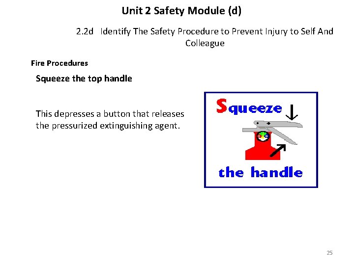 Unit 2 Safety Module (d) 2. 2 d Identify The Safety Procedure to Prevent