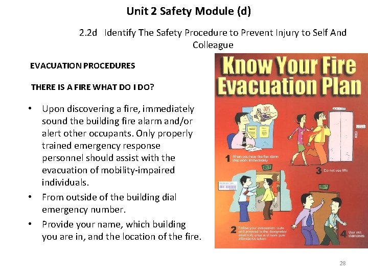 Unit 2 Safety Module (d) 2. 2 d Identify The Safety Procedure to Prevent