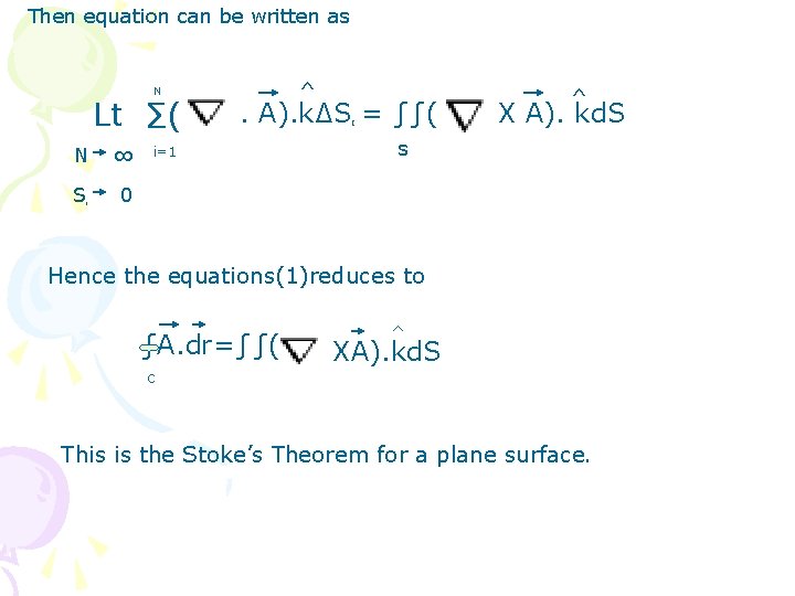 Then equation can be written as N Lt ∑( N ∞ S 0 i