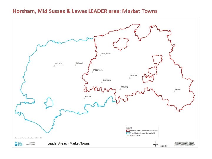 Horsham, Mid Sussex & Lewes LEADER area: Market Towns 