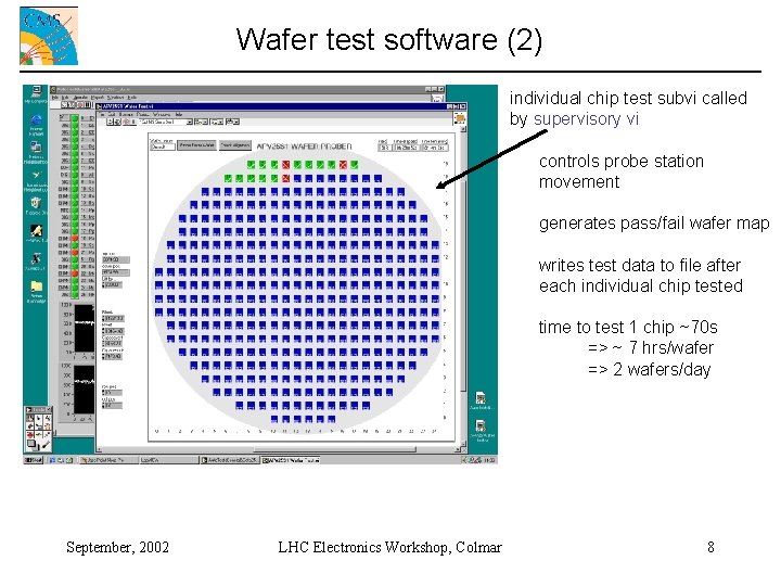 Wafer test software (2) individual chip test subvi called by supervisory vi controls probe