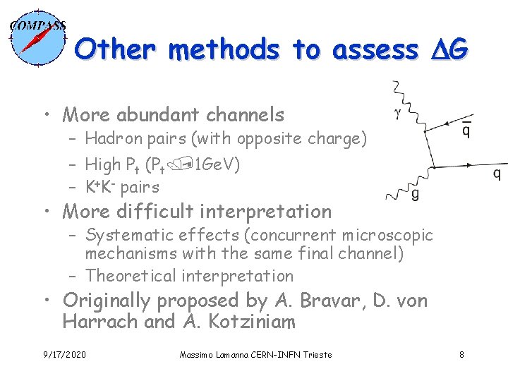 Other methods to assess G • More abundant channels – Hadron pairs (with opposite