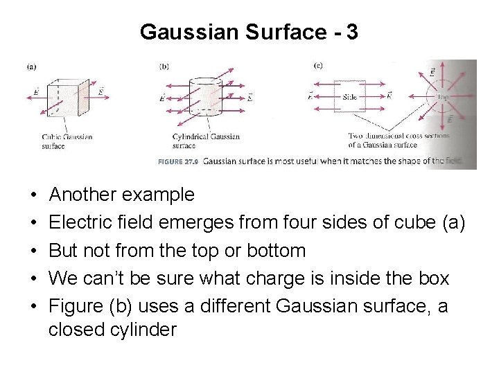 Gaussian Surface - 3 • • • Another example Electric field emerges from four