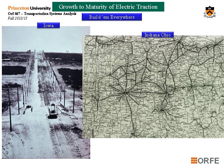 Growth to Maturity of Electric Traction Orf 467 – Transportation Systems Analysis Fall 2012/13