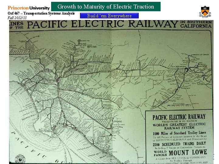 Growth to Maturity of Electric Traction Orf 467 – Transportation Systems Analysis Fall 2012/13