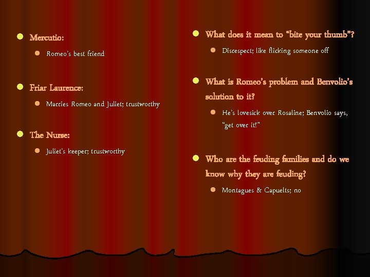 l Mercutio: l l l What does it mean to “bite your thumb”? l