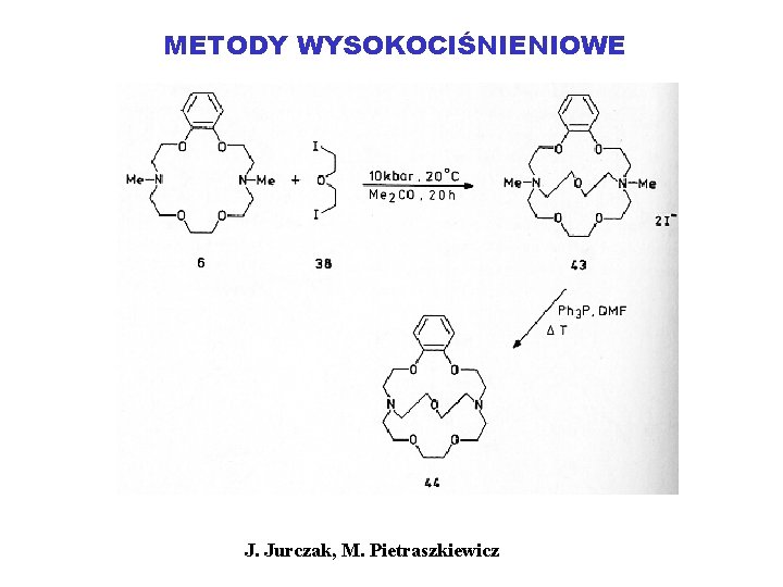 METODY WYSOKOCIŚNIENIOWE J. Jurczak, M. Pietraszkiewicz 