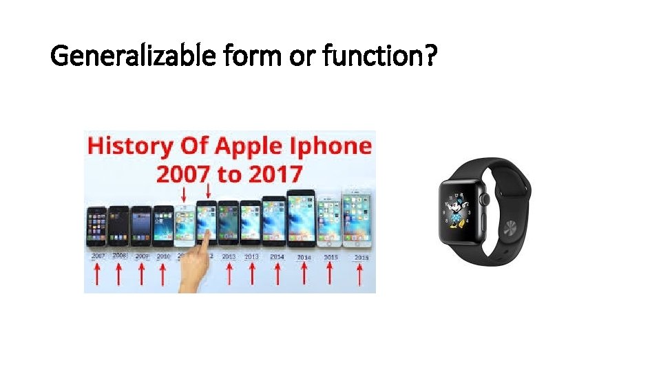 Generalizable form or function? Generalizable form or function?