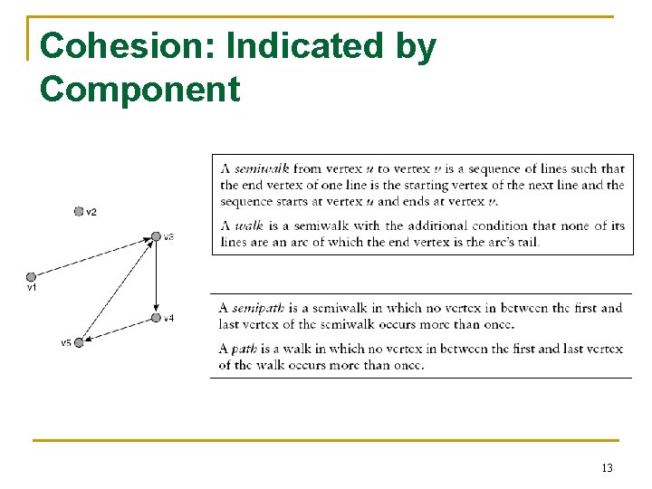 Cohesion: Indicated by Component 13 