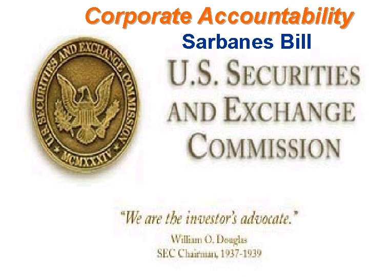 Corporate Accountability Sarbanes Bill 