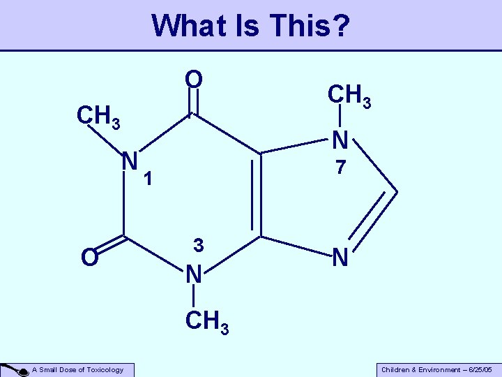 What Is This? O CH 3 N 7 1 3 N N CH 3