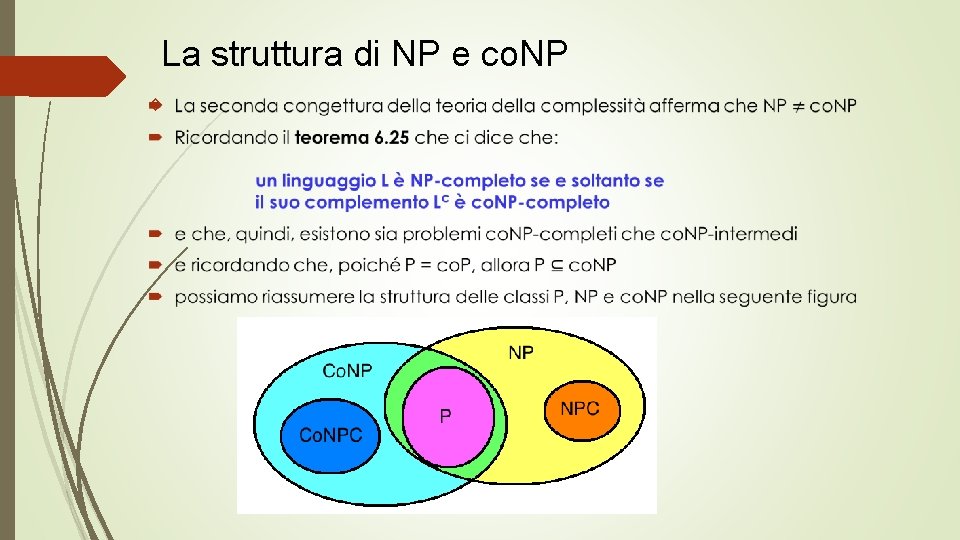 La struttura di NP e co. NP 