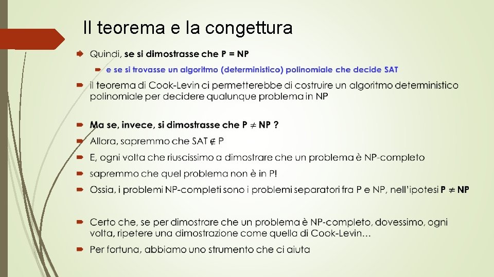 Il teorema e la congettura 