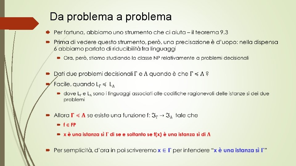 Da problema 