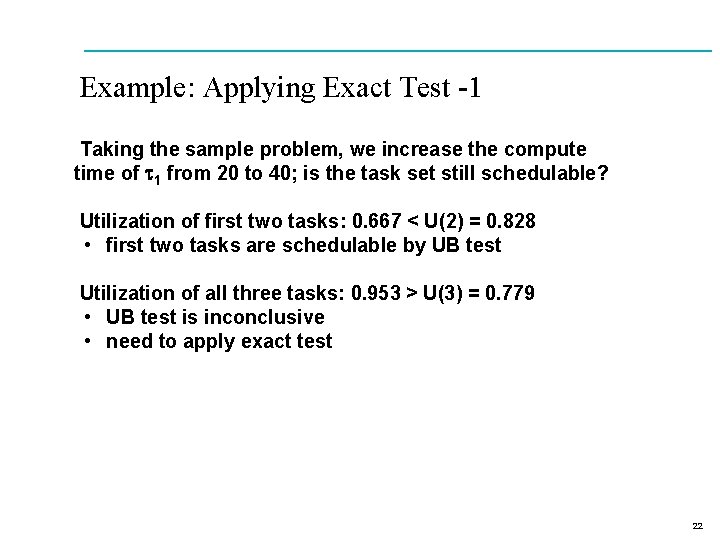 Example: Applying Exact Test -1 Taking the sample problem, we increase the compute time