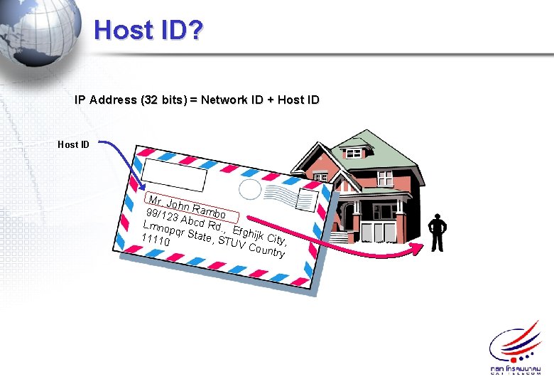 Host ID? IP Address (32 bits) = Network ID + Host ID Mr. Jo