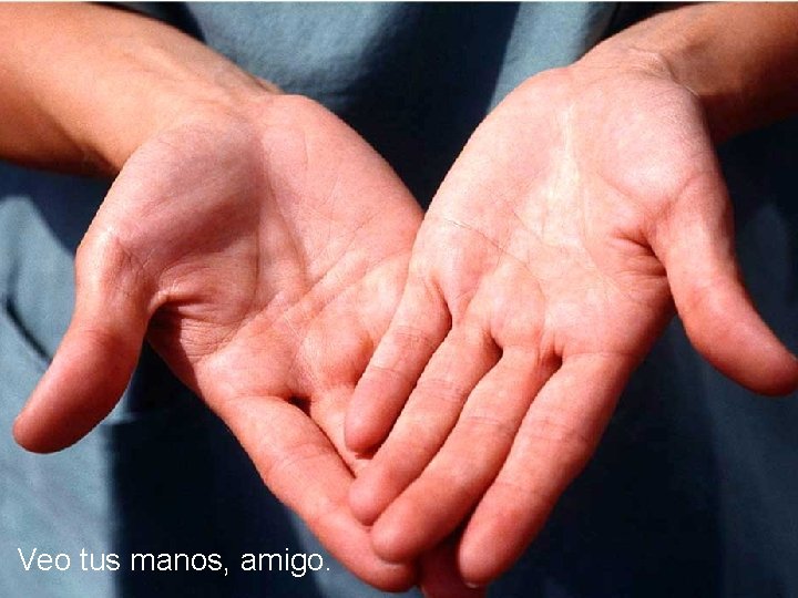 Veo tus manos, amigo. 