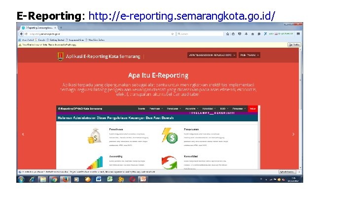 E-Reporting: http: //e-reporting. semarangkota. go. id/ 