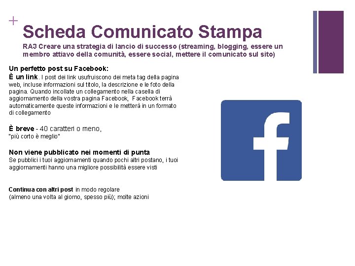 + Scheda Comunicato Stampa RA 3 Creare una strategia di lancio di successo (streaming,