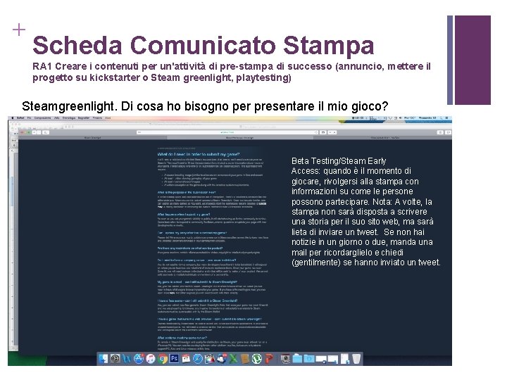 + Scheda Comunicato Stampa RA 1 Creare i contenuti per un'attività di pre-stampa di