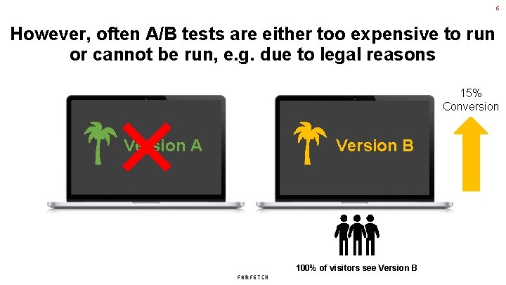 5 However, often A/B tests are either too expensive to run or cannot be