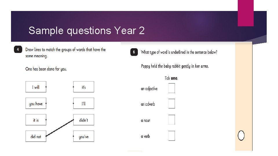 Sample questions Year 2 