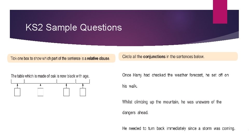 KS 2 Sample Questions 