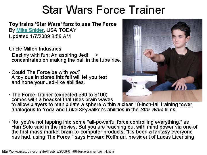 Star Wars Force Trainer Toy trains 'Star Wars' fans to use The Force By