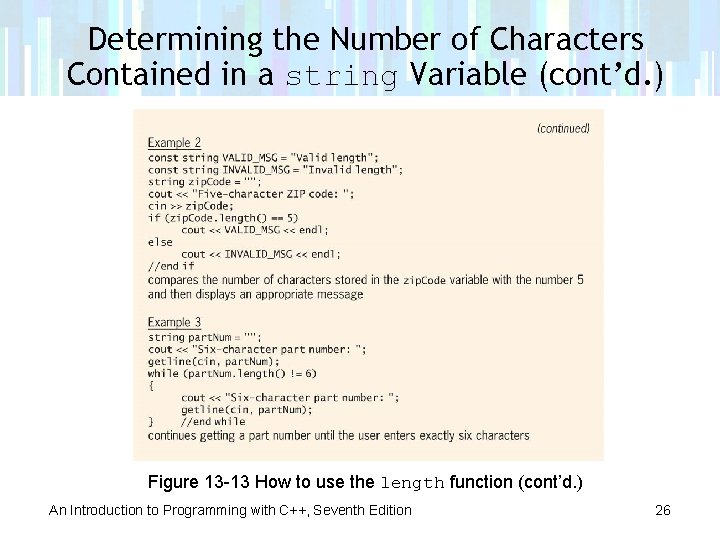 Determining the Number of Characters Contained in a string Variable (cont’d. ) Figure 13
