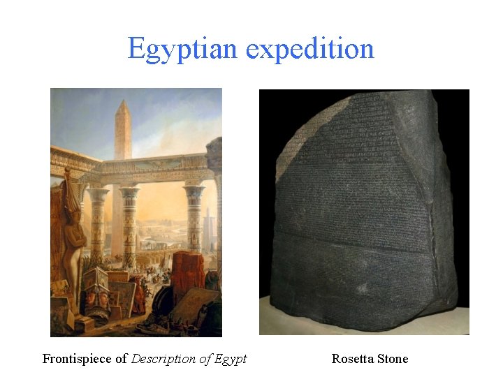 Egyptian expedition Frontispiece of Description of Egypt Rosetta Stone 