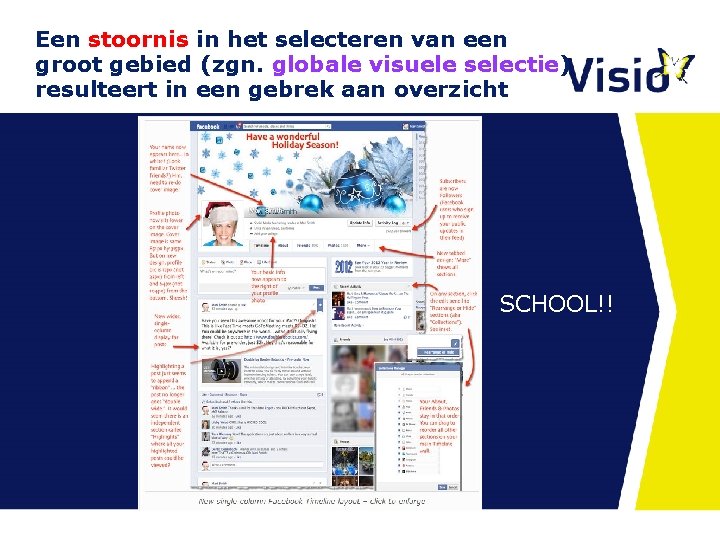 Een stoornis in het selecteren van een groot gebied (zgn. globale visuele selectie) resulteert Een stoornis in het selecteren van een groot gebied (zgn. globale visuele selectie) resulteert