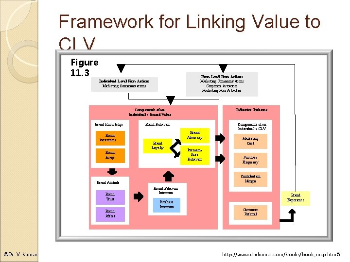 Framework for Linking Value to CLV Figure 11. 3 Firm-Level Firm Actions Marketing Communications
