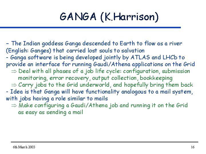 GANGA (K. Harrison) - The Indian goddess Ganga descended to Earth to flow as