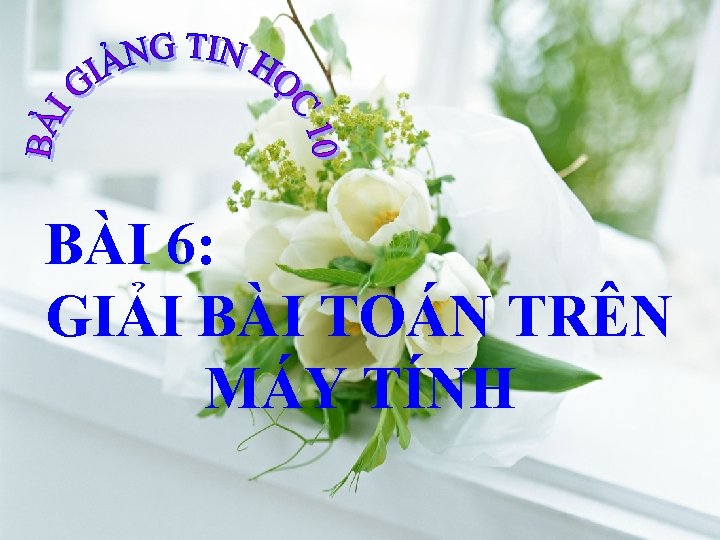 BÀI 6: GIẢI BÀI TOÁN TRÊN MÁY TÍNH 