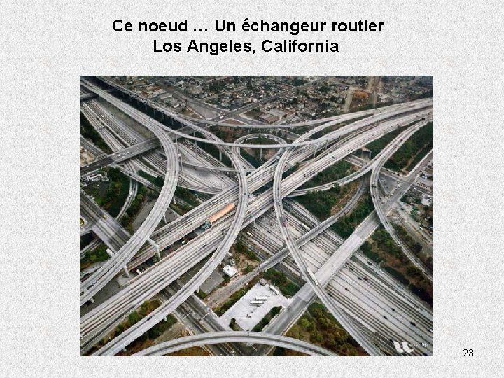 Ce noeud … Un échangeur routier Los Angeles, California 23 