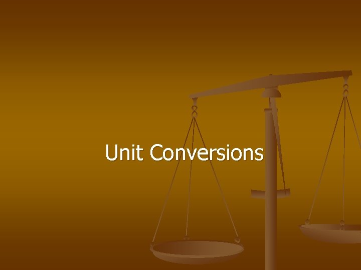 Unit Conversions 