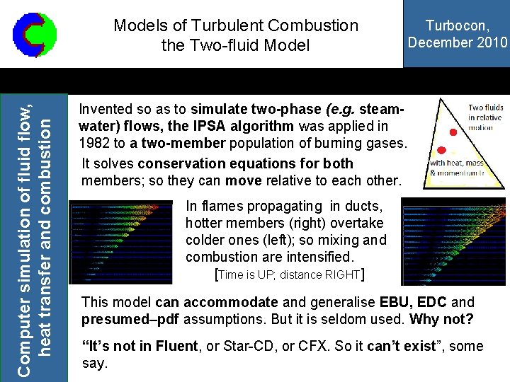Computer simulation of fluid flow, heat transfer and combustion Models of Turbulent Combustion the