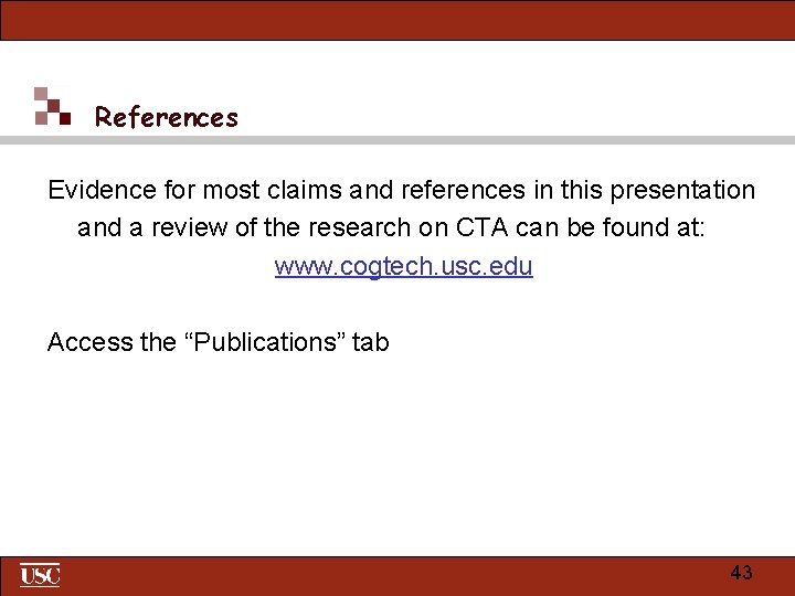 References Evidence for most claims and references in this presentation and a review of