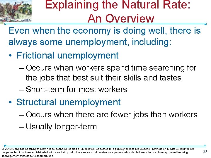 Explaining the Natural Rate: An Overview Even when the economy is doing well, there