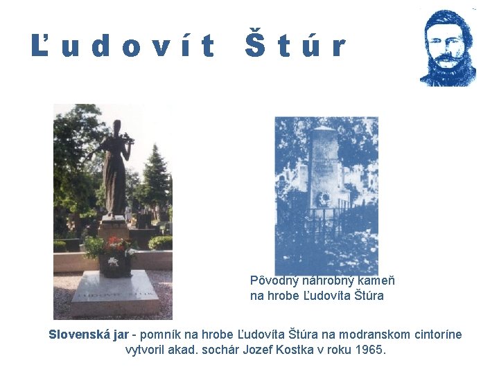 Ľudovít Štúr Pôvodný náhrobný kameň na hrobe Ľudovíta Štúra Slovenská jar - pomník na