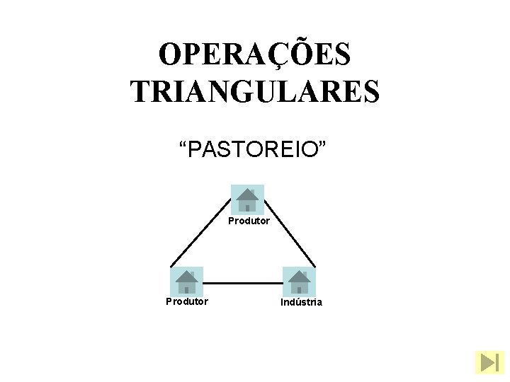 OPERAÇÕES TRIANGULARES “PASTOREIO” Produtor Indústria 