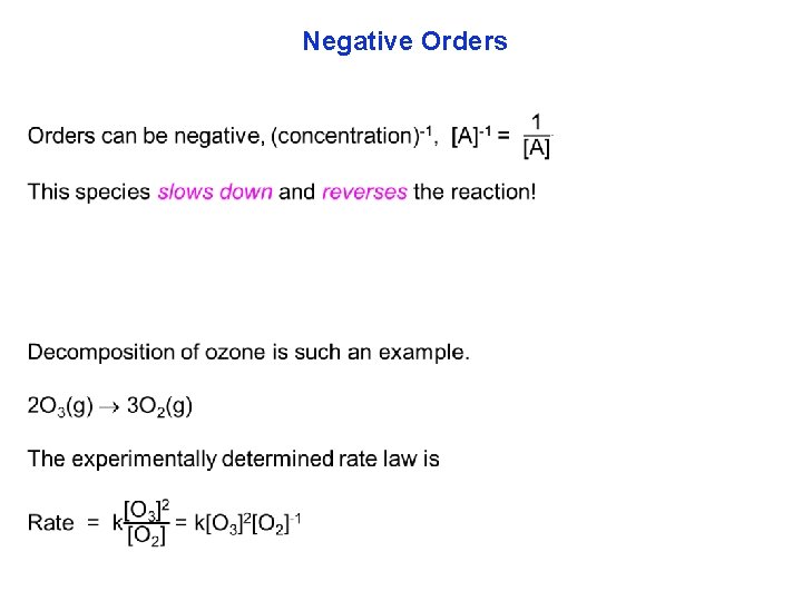 Negative Orders 